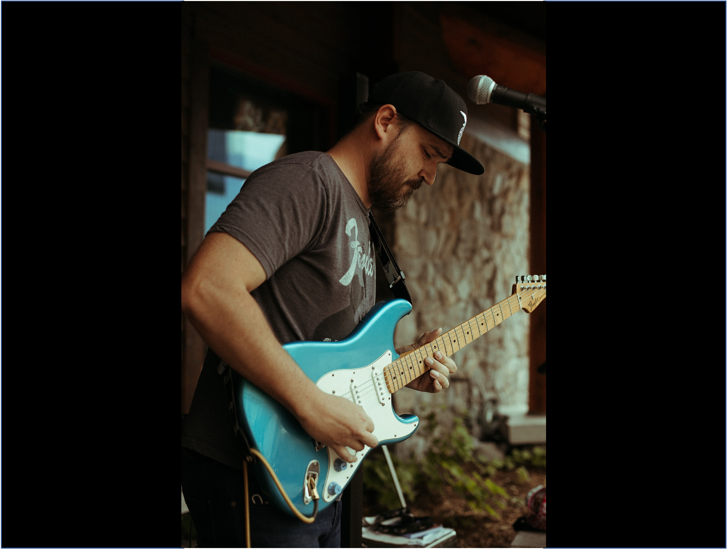 Kyle playing guitar