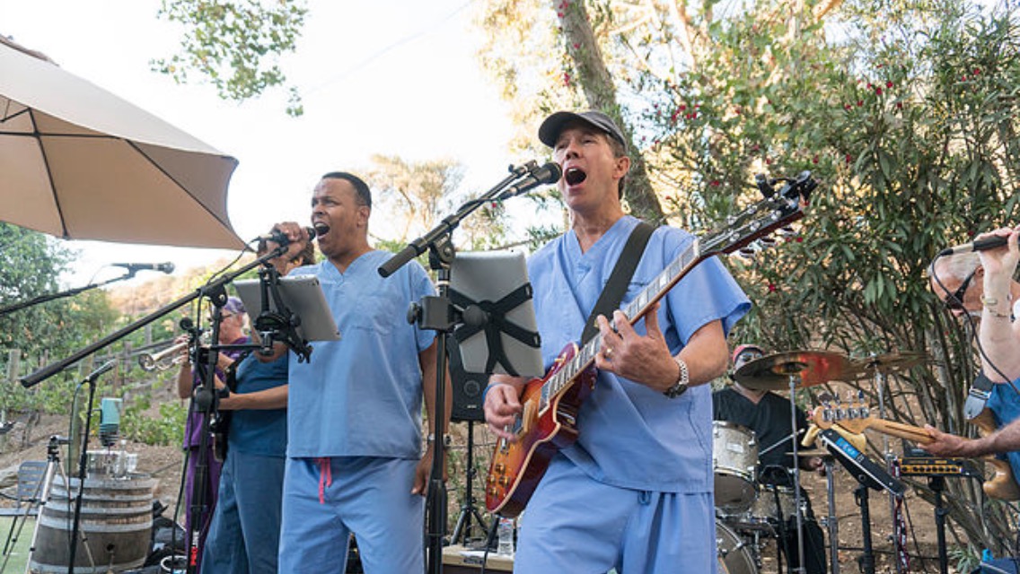 Band Playing in Scrubs